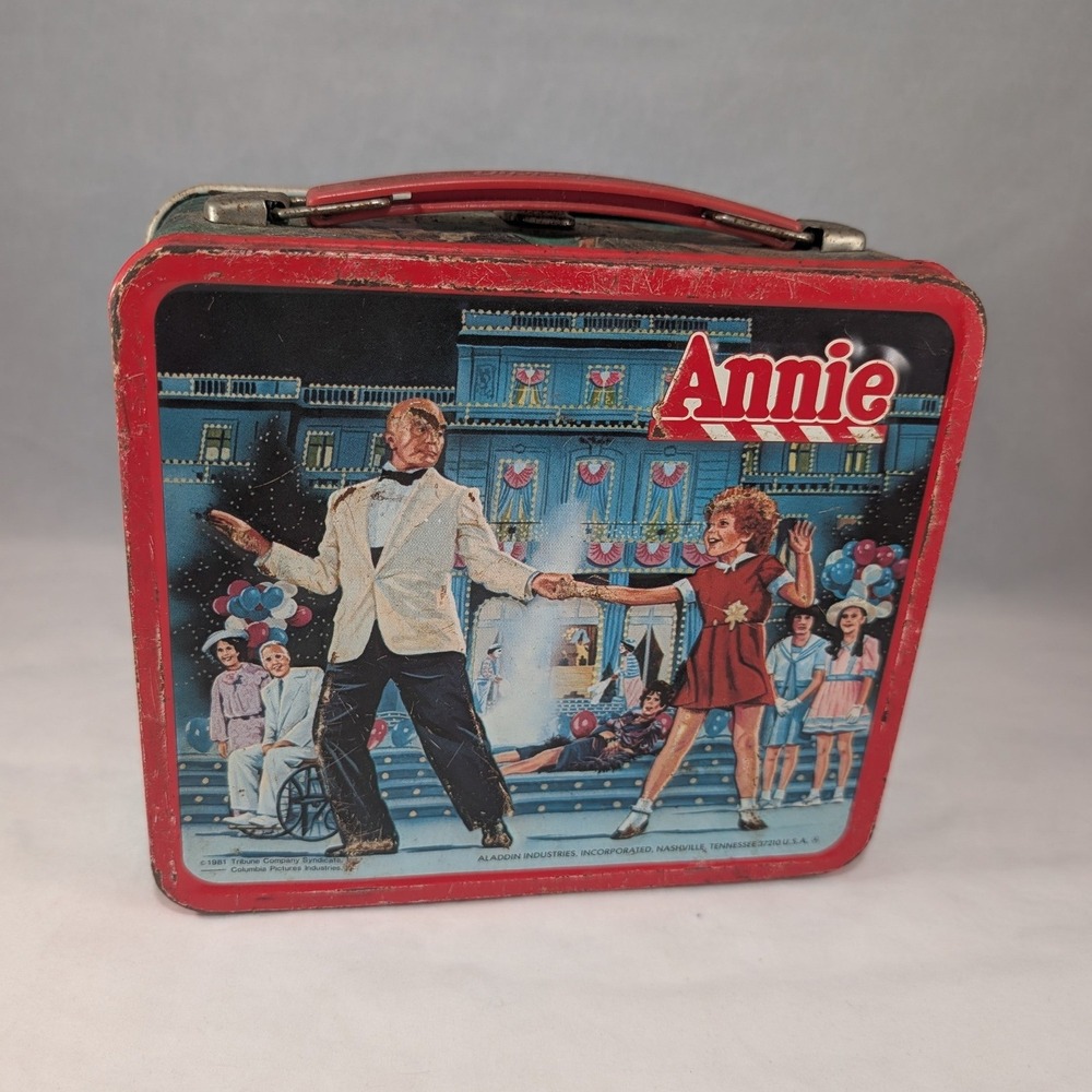Vintage 1981 Annie Movie Metal Lunch Box Aladdin Industries Columbia Pictures